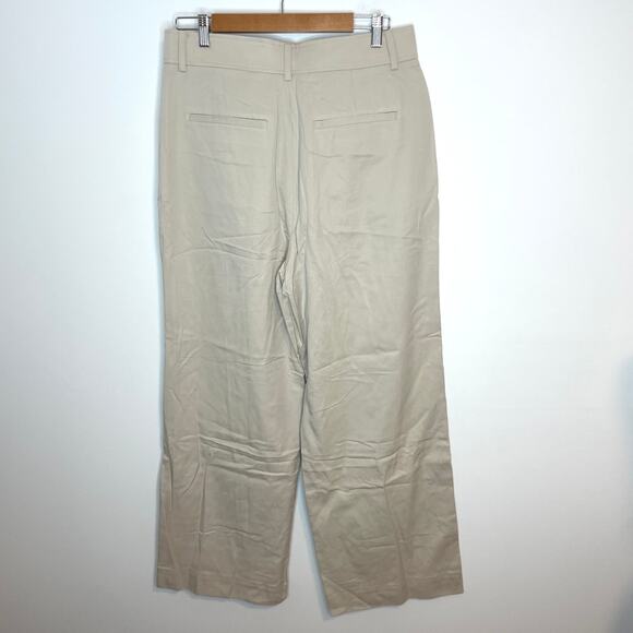 Everlane The Way-High Drape Pant In Sandstone Size 12 Short New - Picture 9 of 14